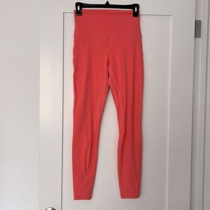 Lululemon High Rise Align Pant 28” in Raspberry Cream Size 6